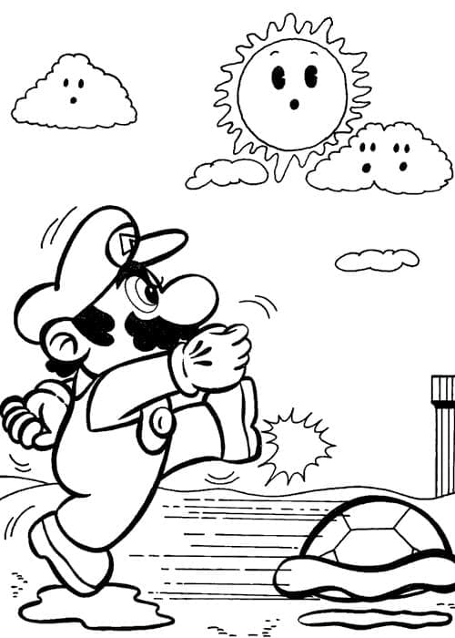 Mario Image coloring page