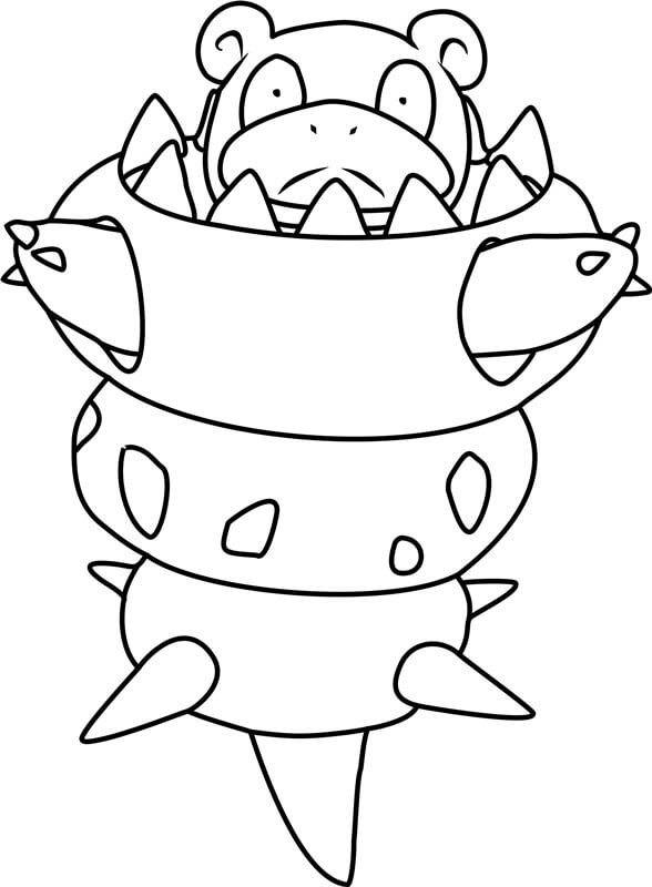 Mega Slowbro Pokemon coloring page