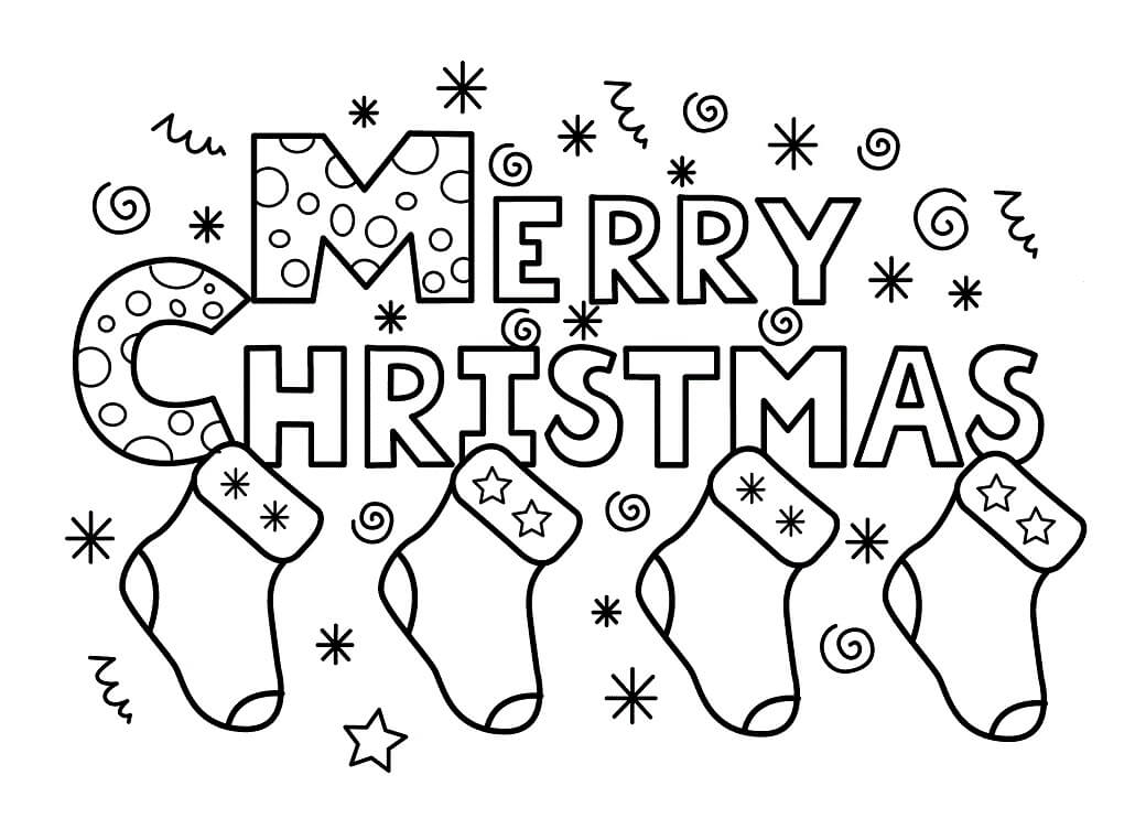 Merry Christmas Wallpaper coloring page
