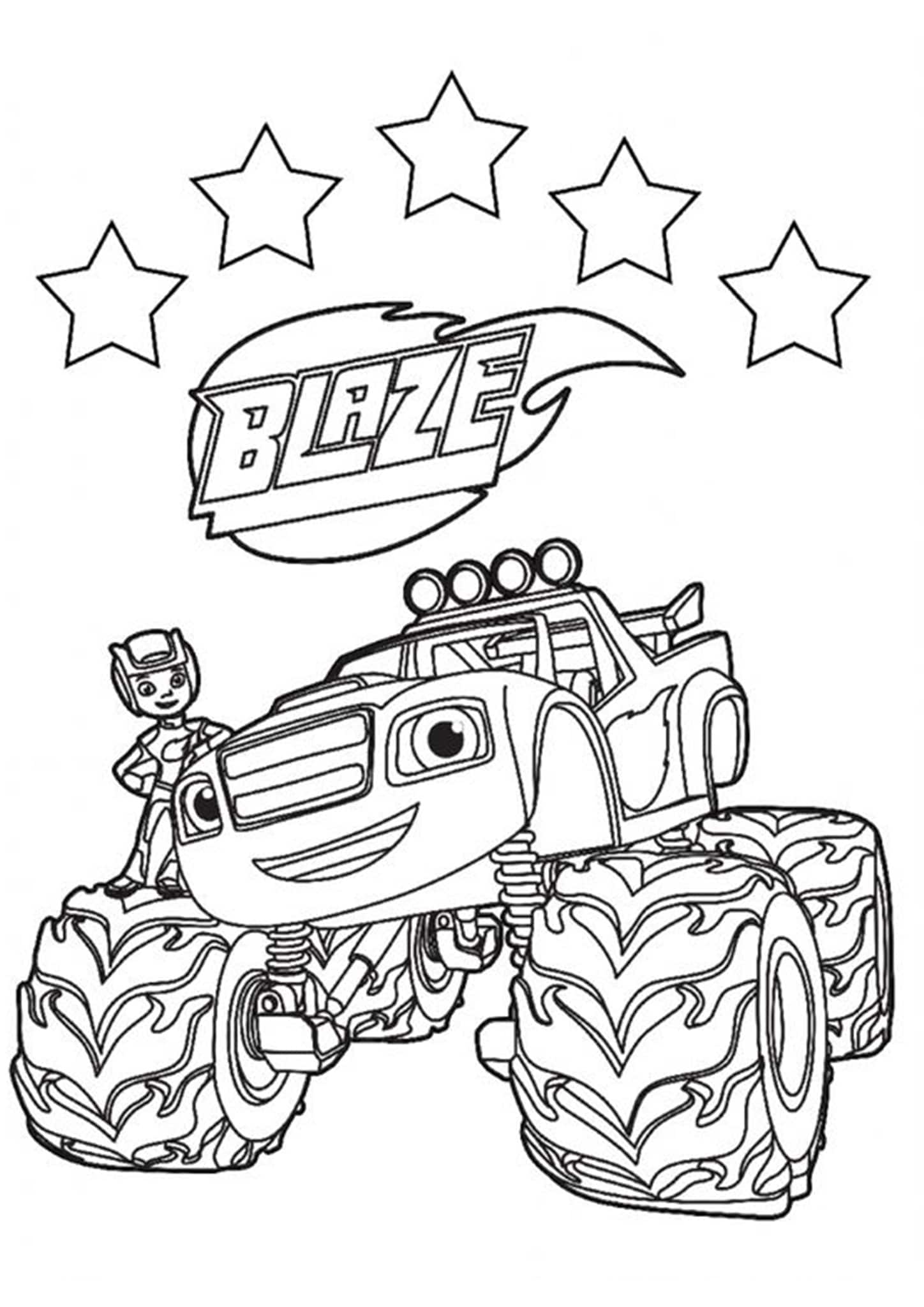 Monster Truck Blaze Coloring Page Download Print Or Color Online For 