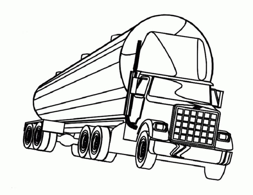 tanker truck coloring pages