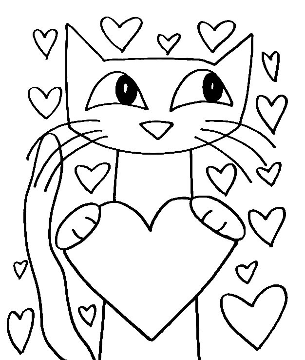 Pete the Cat in Valentine