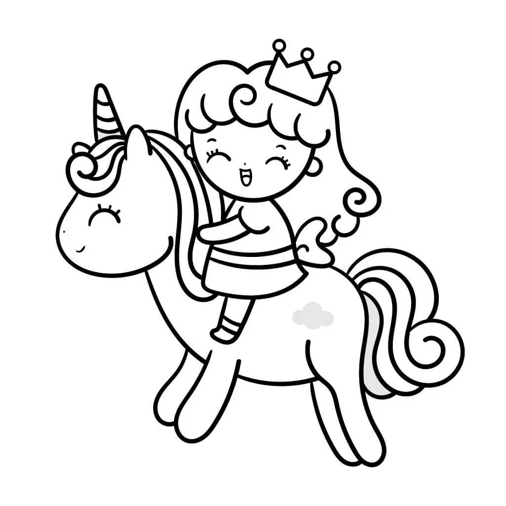 Princess riding Unicorn