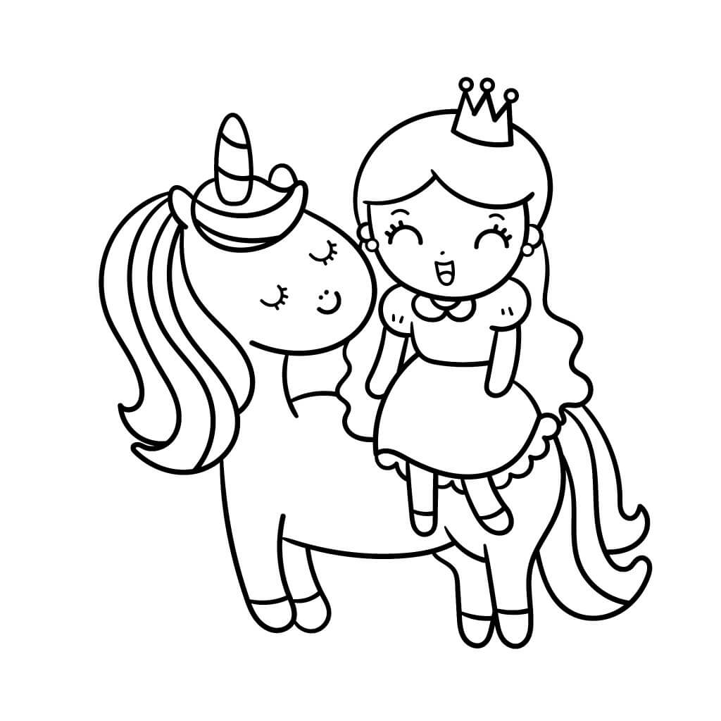 Princess Sitting on Unicorn