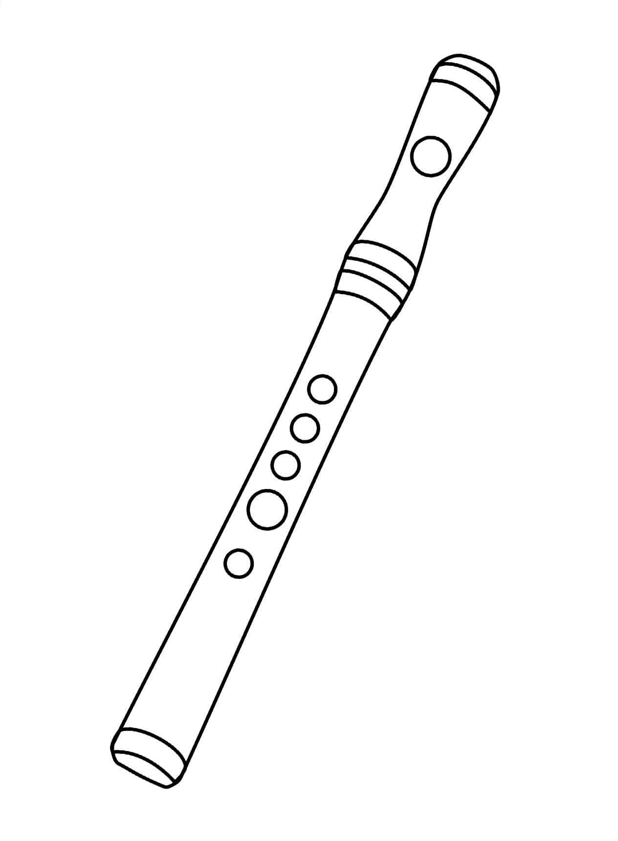 Printable Flute coloring page - Download, Print or Color Online for Free