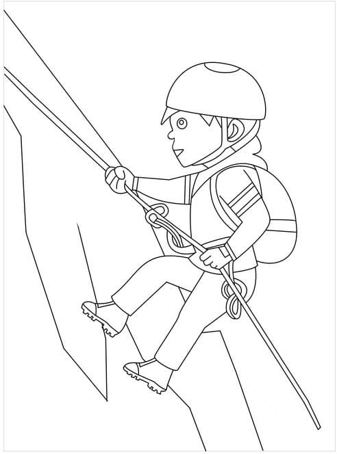 Climbing coloring pages