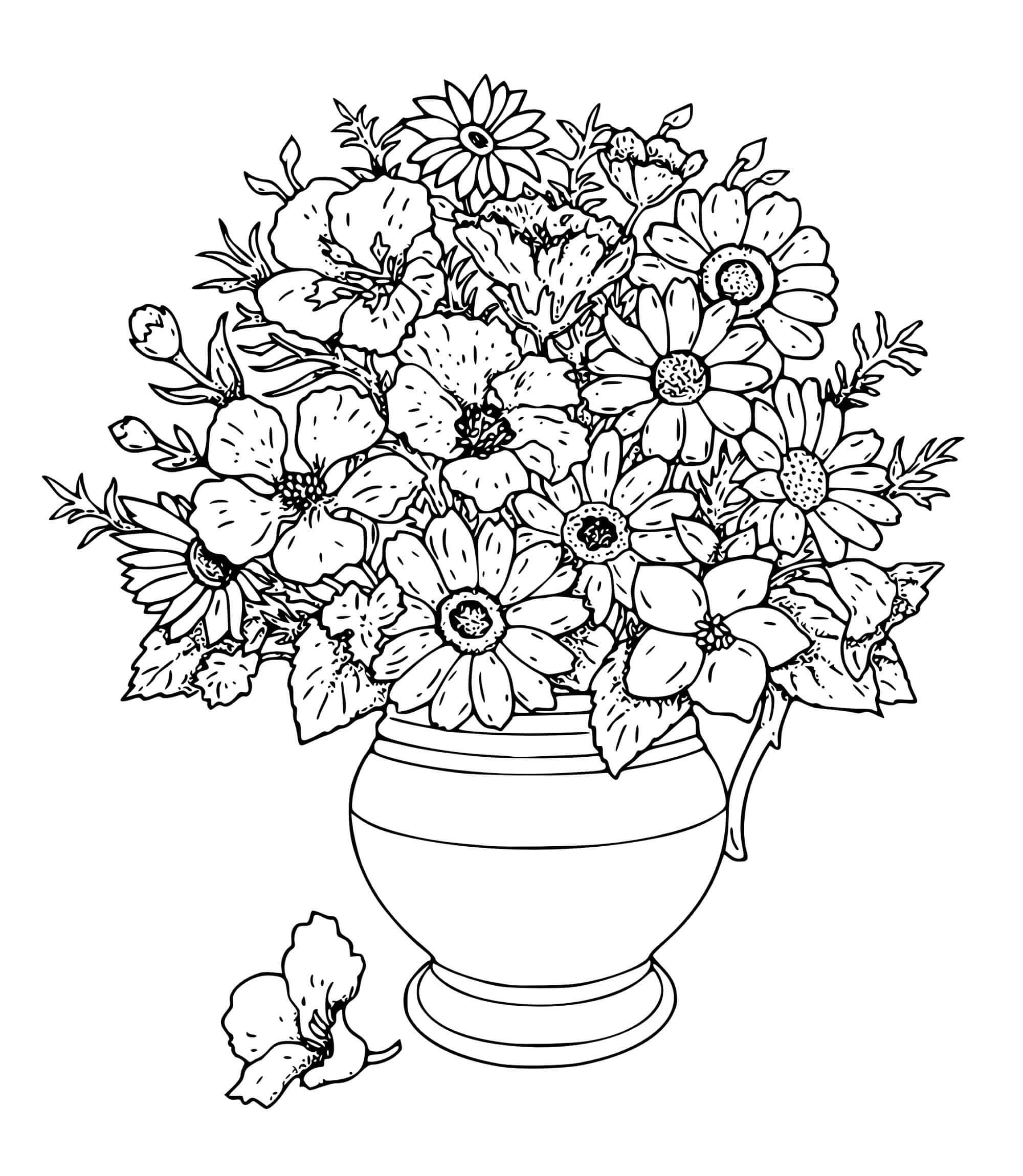 Simple Vase of Flowers