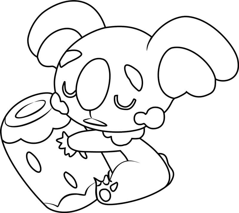 Sleeping Cute Komala coloring page