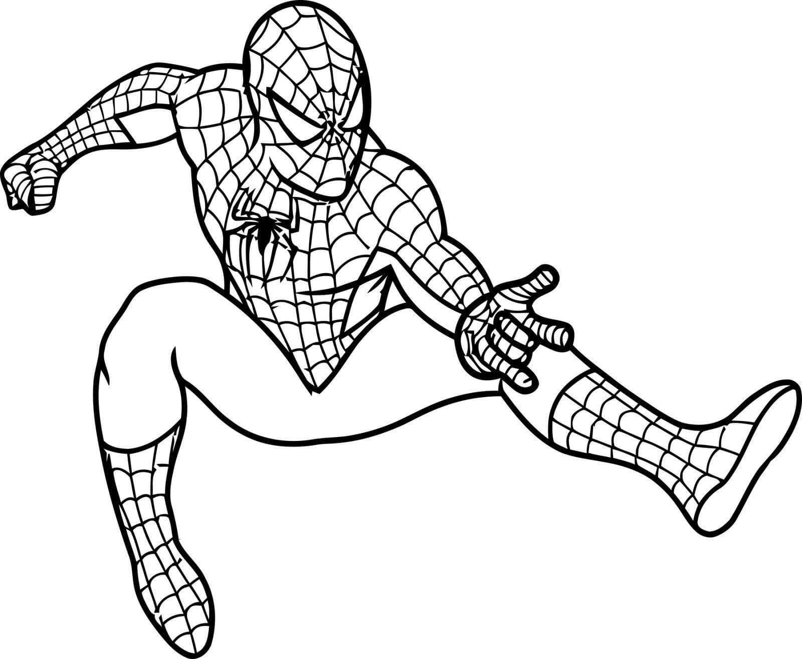 Spiderman Battling coloring pages
