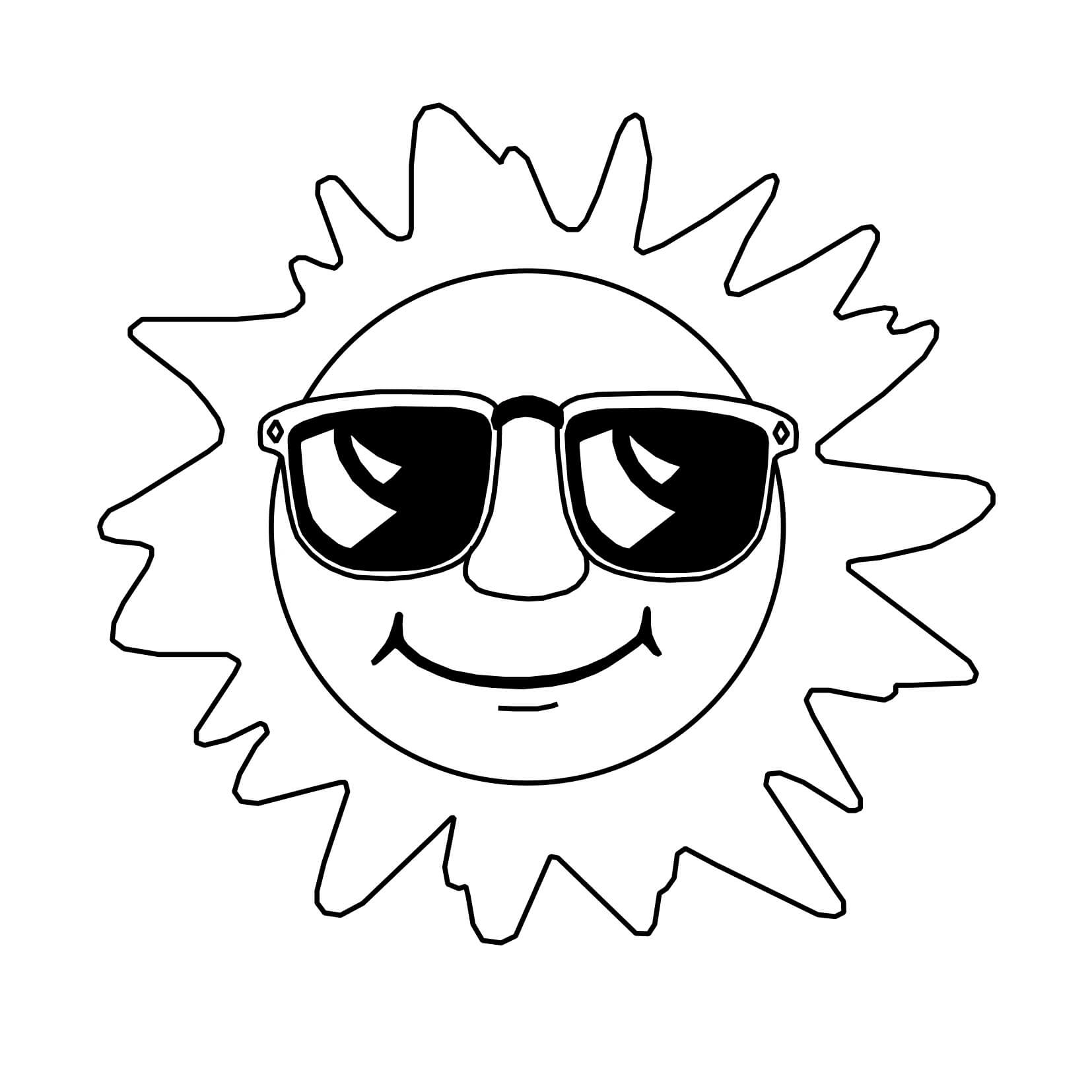 Sun coloring pages