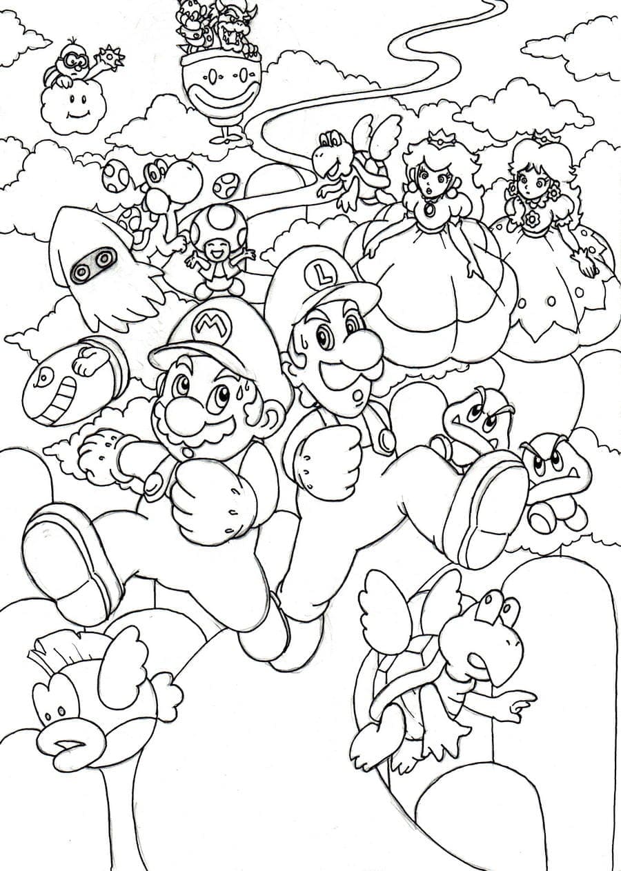 Super Mario Game coloring page