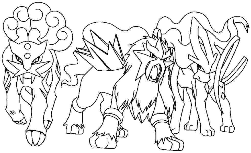 Legendary Pokemon coloring pages