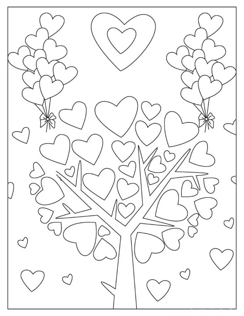 Tree Hearts in Valentine