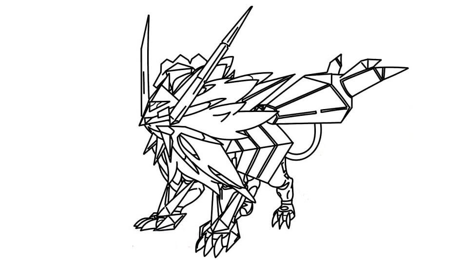 Twilight Mane Necrozma coloring page