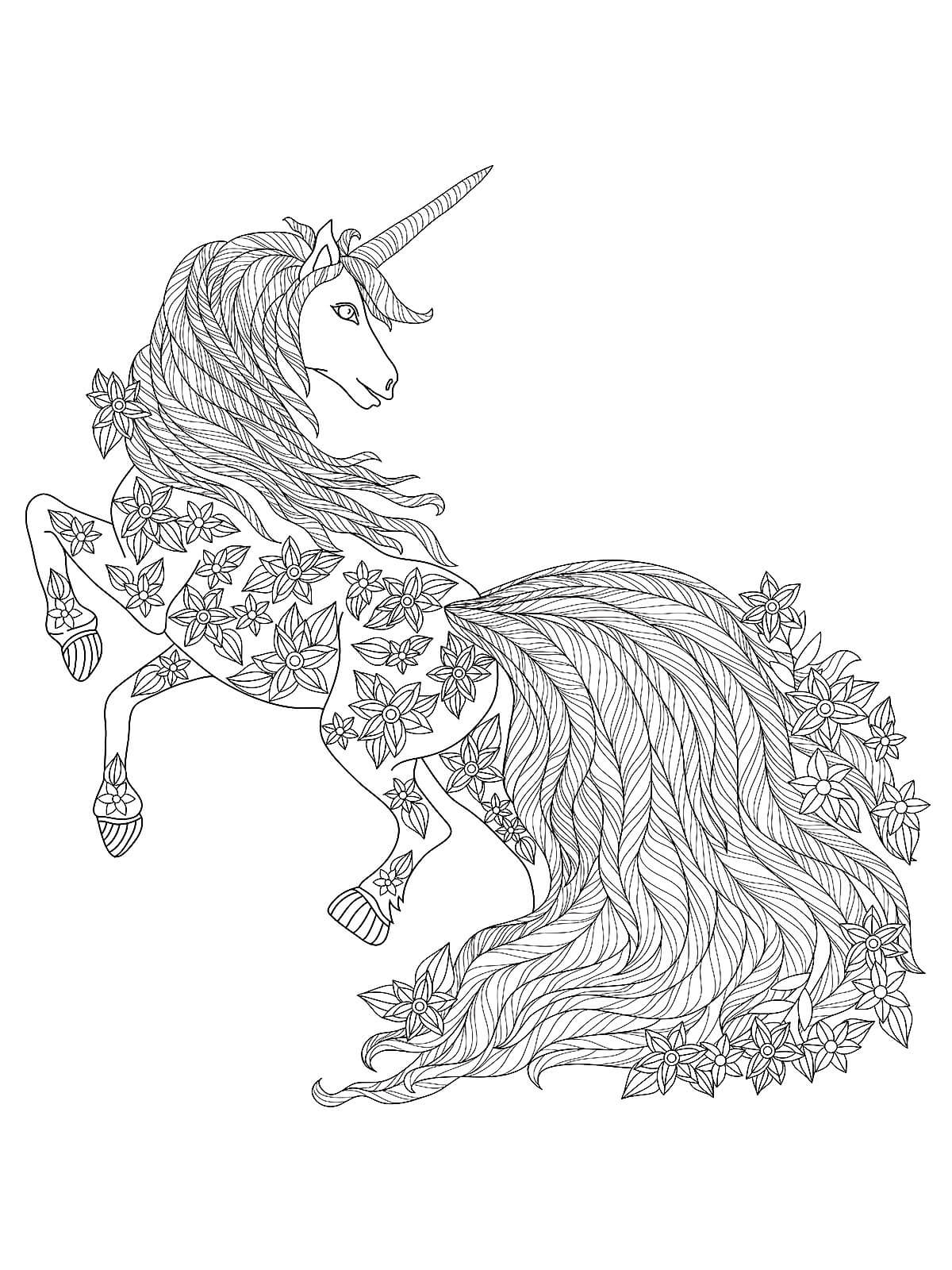 Unicorn made by flower-to-leaf