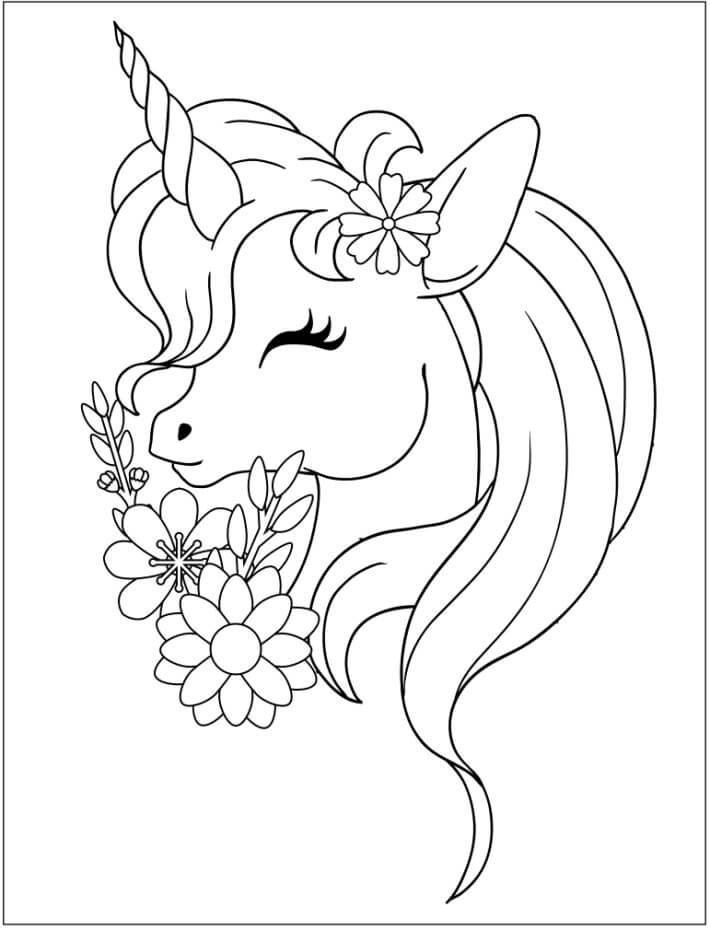 Unicorn with Flower