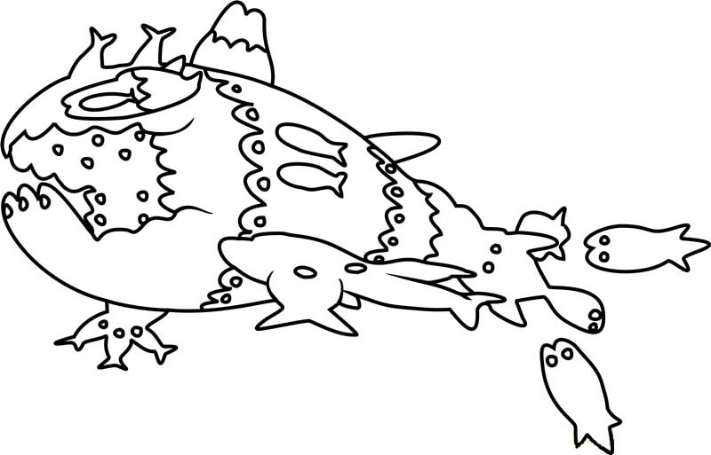 Wishiwashi Creepy School Form coloring page