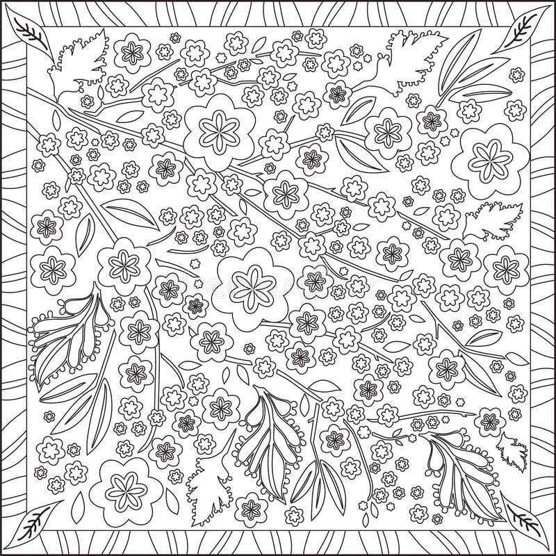 Cherry Blossom Mandala coloring page