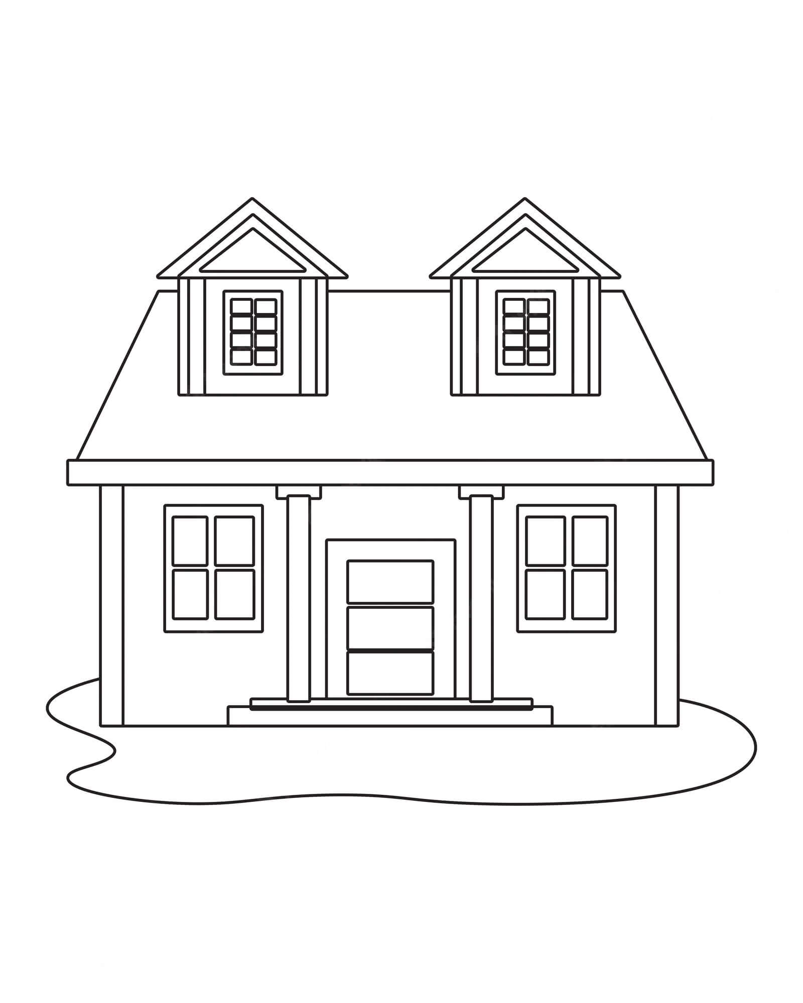 Awesome House Coloring Page Download Print Or Color Online For Free