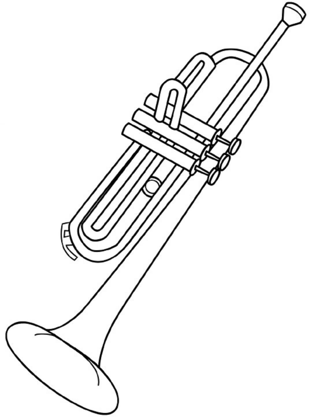 Trumpet coloring pages