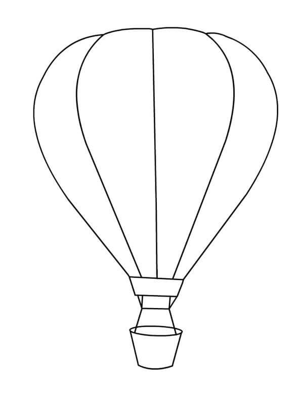 Easy Hot Air Balloon coloring page