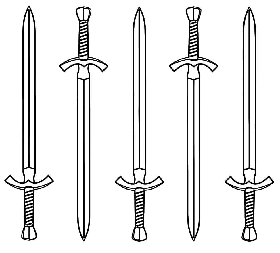 sword coloring page