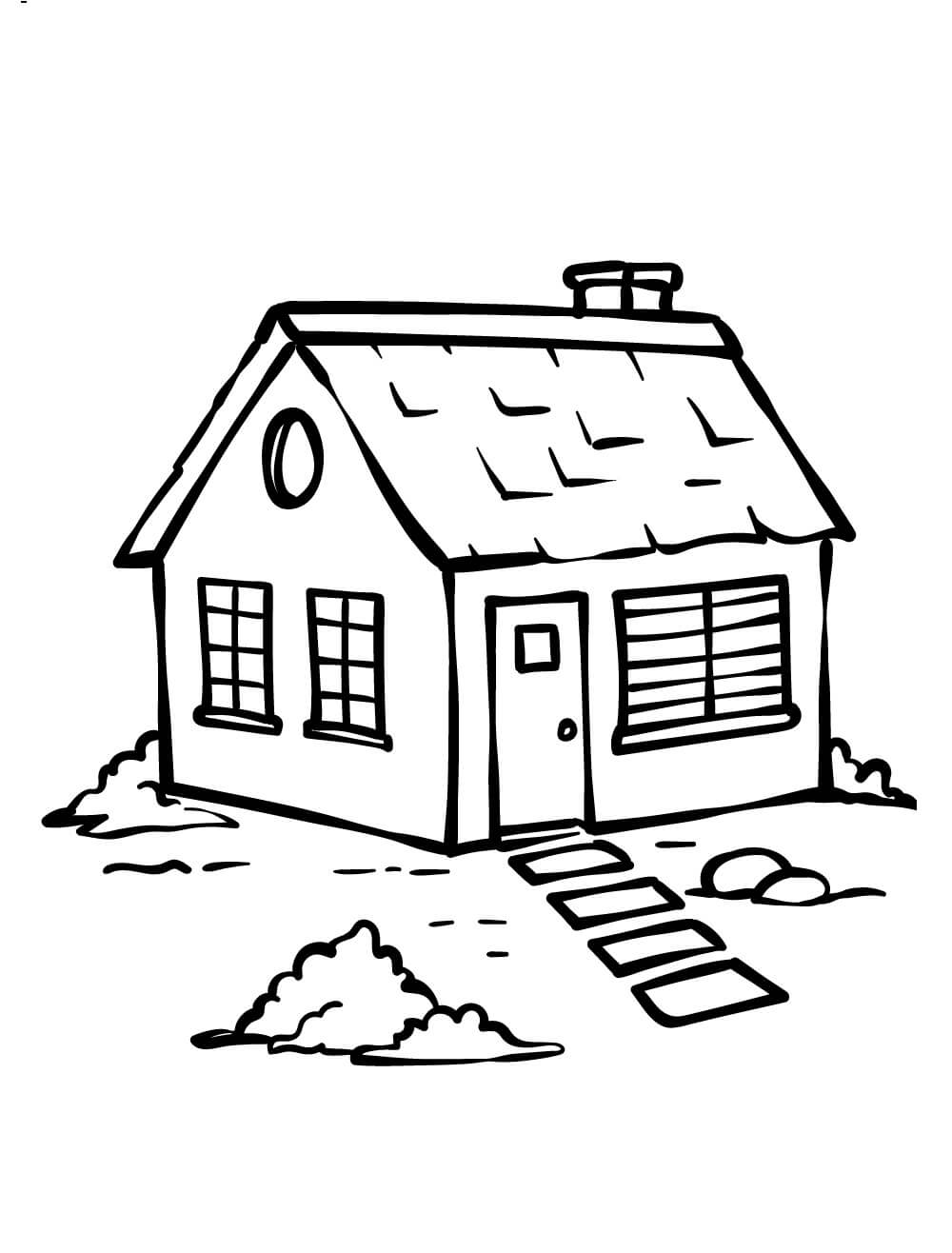 Free House coloring page