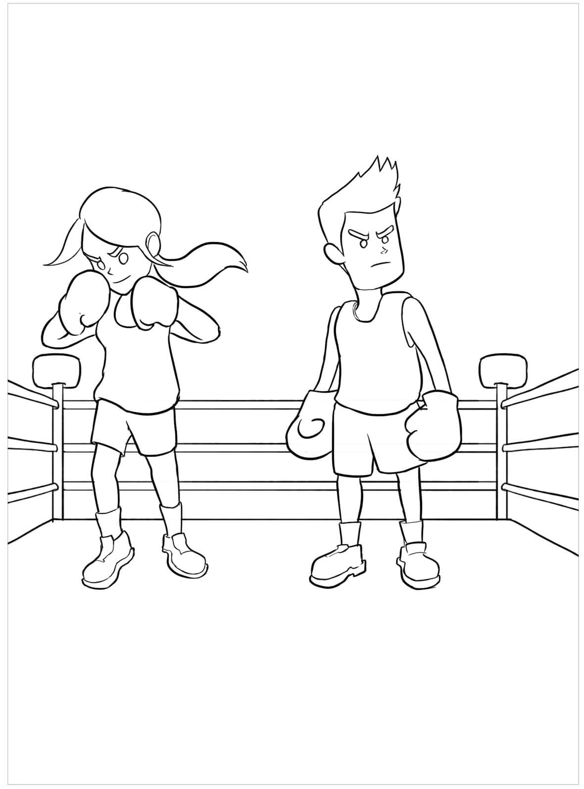 Boxing Coloring Book: Boxing Coloring Pages For Preschoolers, Over 30 Pages  to Color, Perfect Boxing fights Coloring Books for boys, girls, and kids