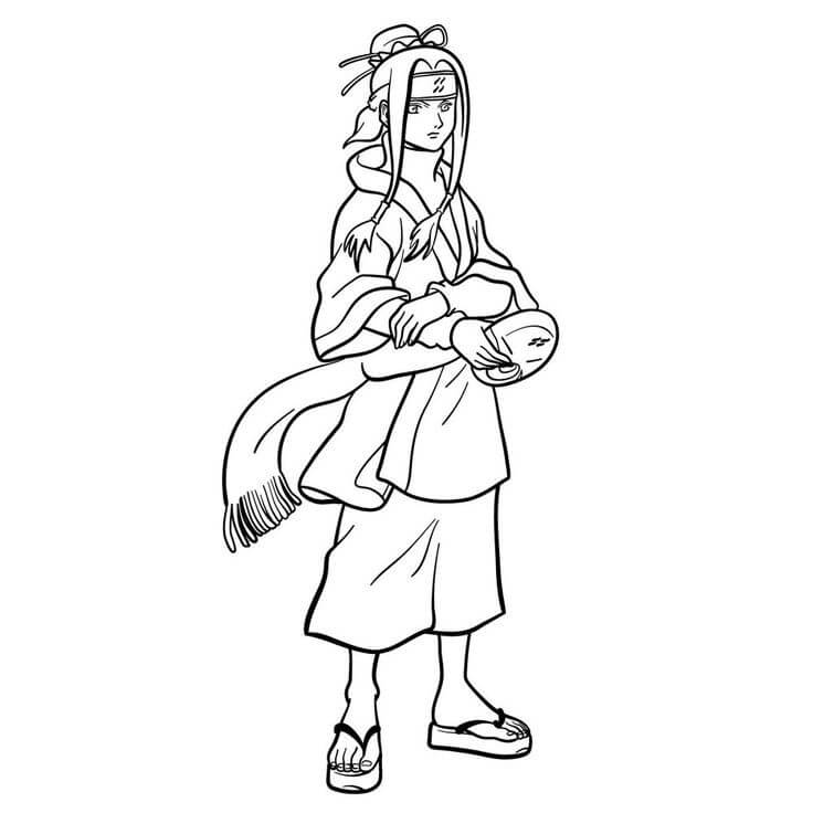 Haku in Naruto coloring page