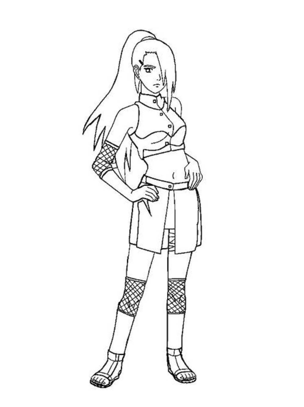 Ino Yamanaka in Naruto coloring page