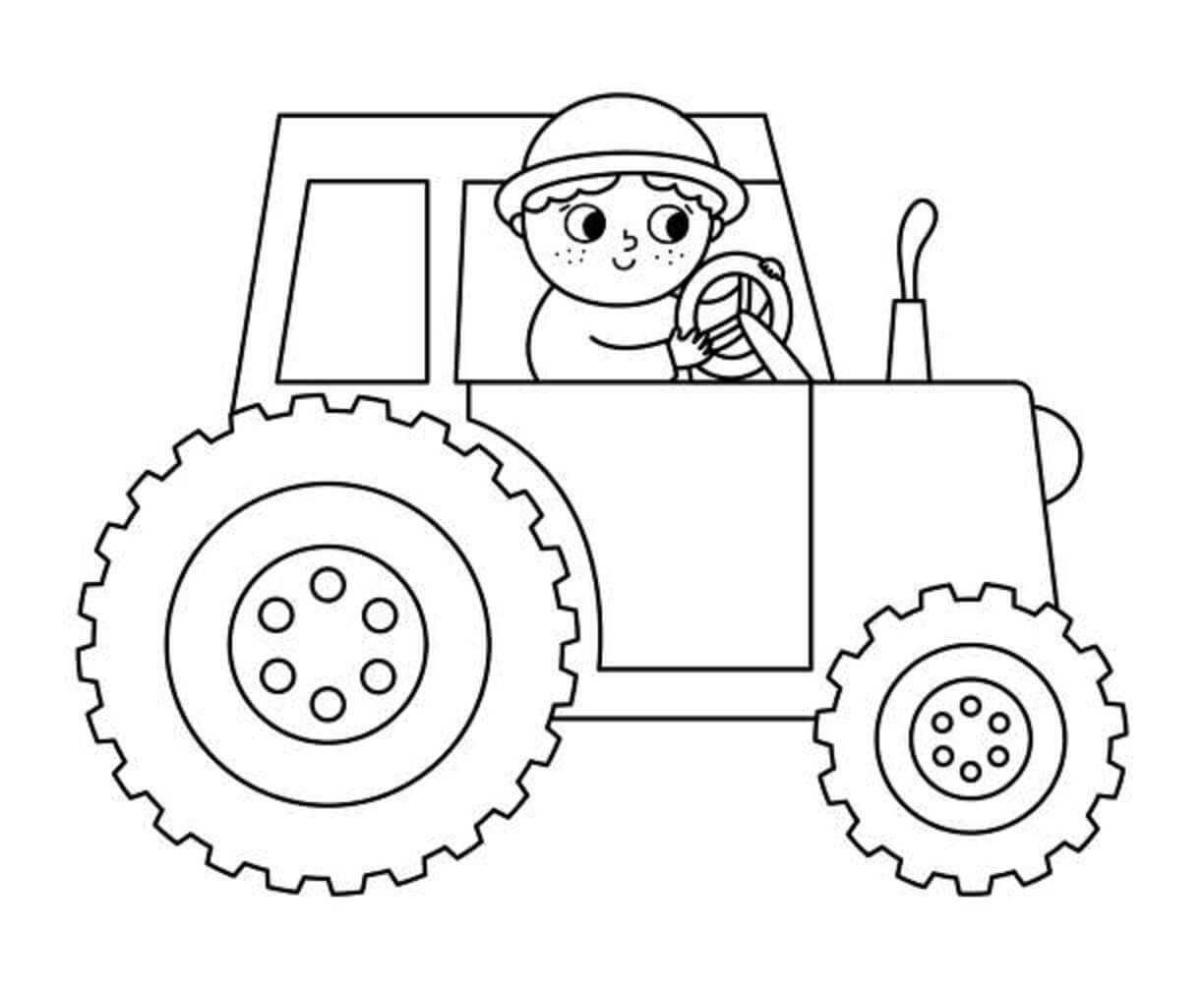 Kwaii Girl Driving Tractor