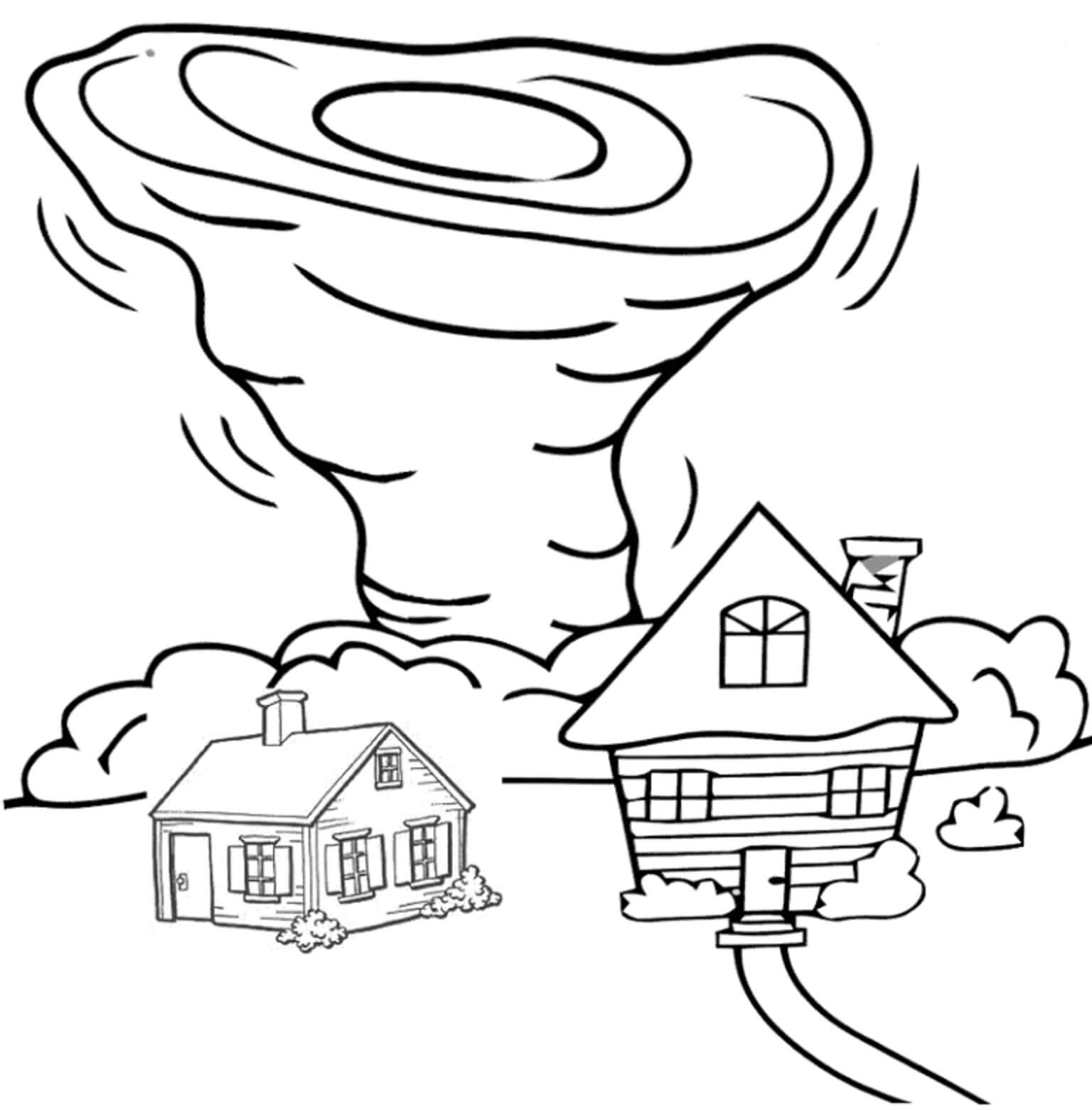Tornado with two Houses