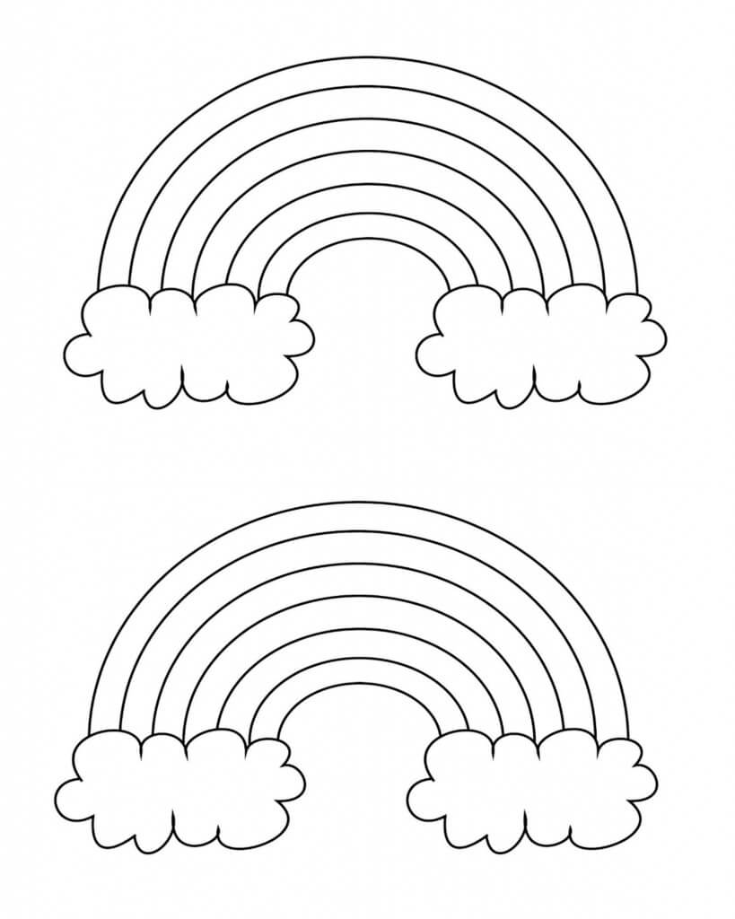 Two Rainbows coloring page