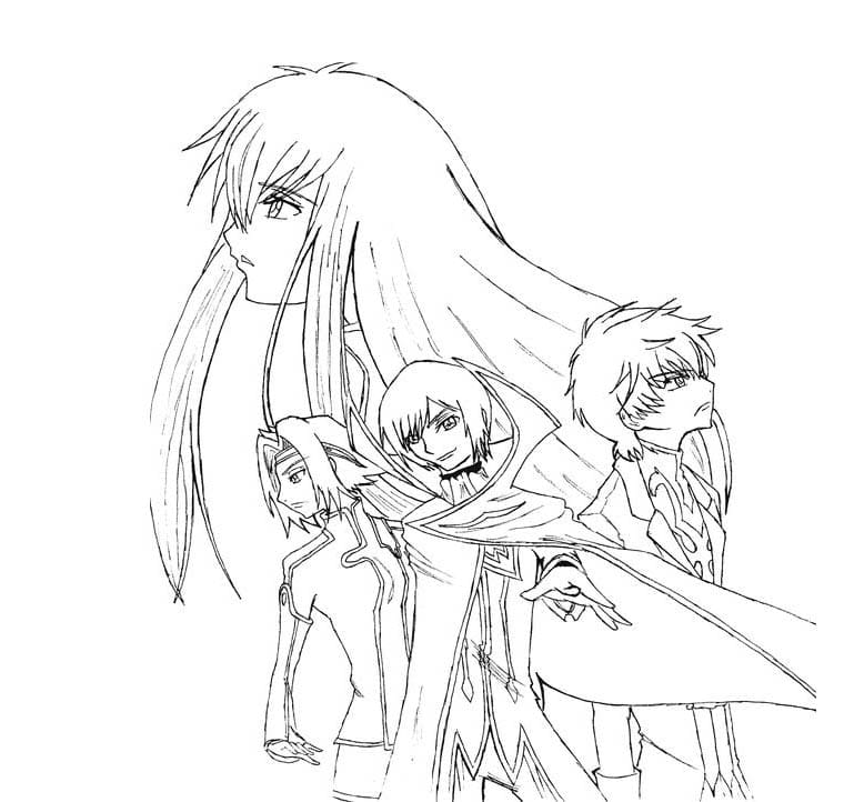 Lelouch Lamperouge Picture coloring page