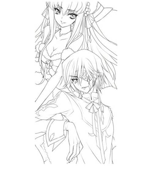 Lelouch Lamperouge and Love coloring page