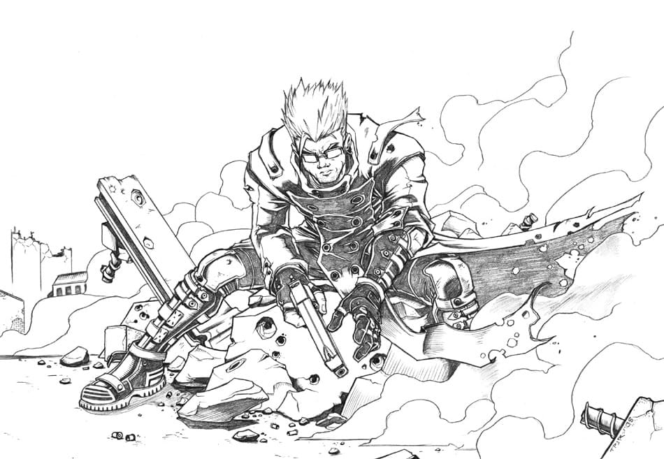 Decisive Vash coloring page