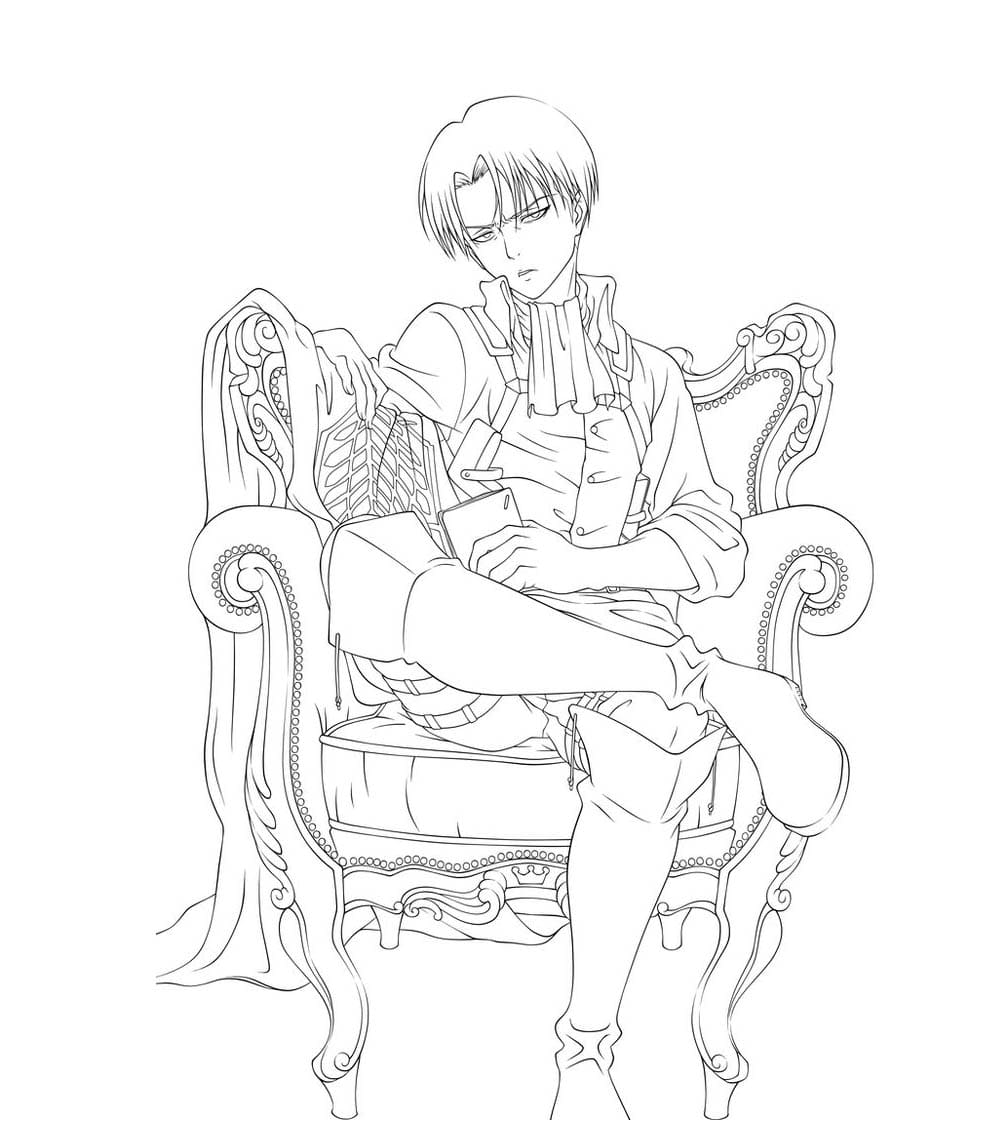 Free Levi Ackerman Image coloring page - Download, Print or Color ...