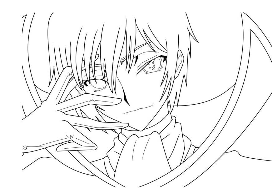 Handsome Lelouch Lamperouge coloring page