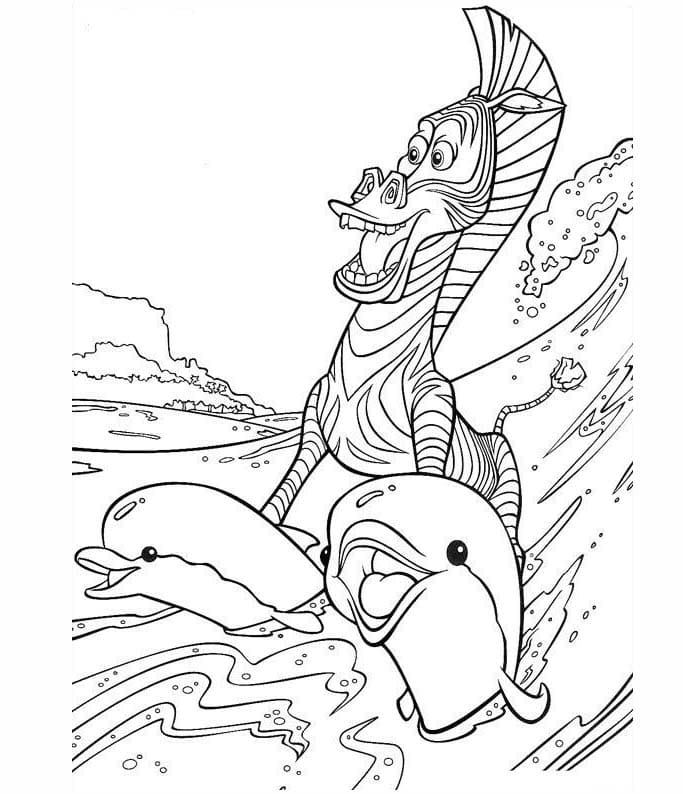 Happy Marty coloring page