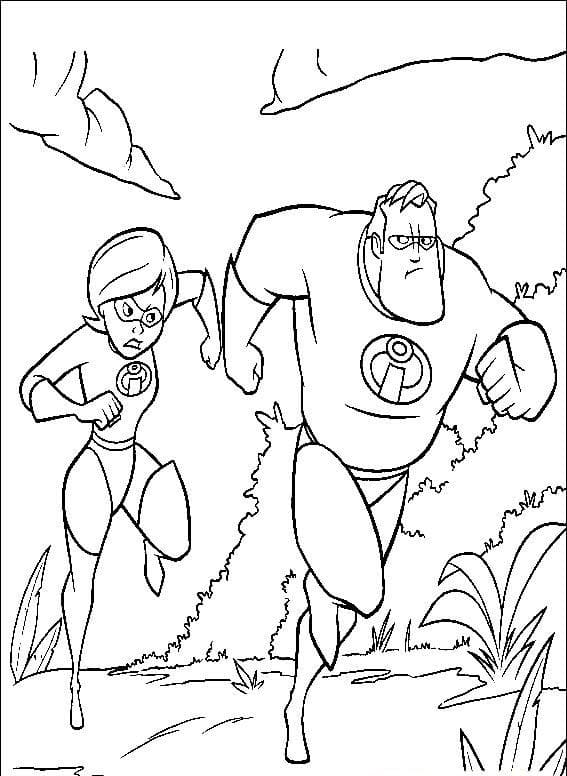 Incredible Family coloring page