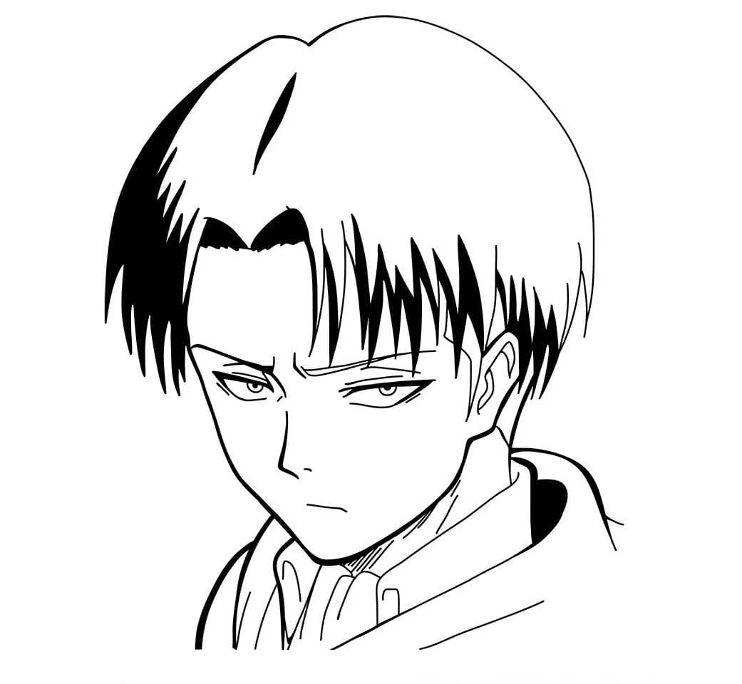 Levi Ackerman Head Image coloring page - Download, Print or Color ...