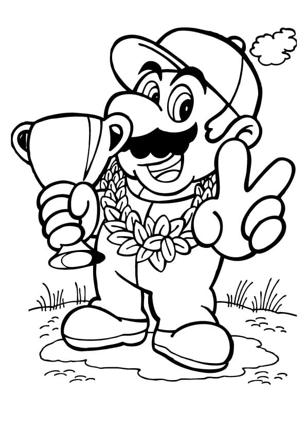 Printable Mario Kart Image coloring page