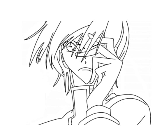 Serious Lelouch Lamperouge coloring page