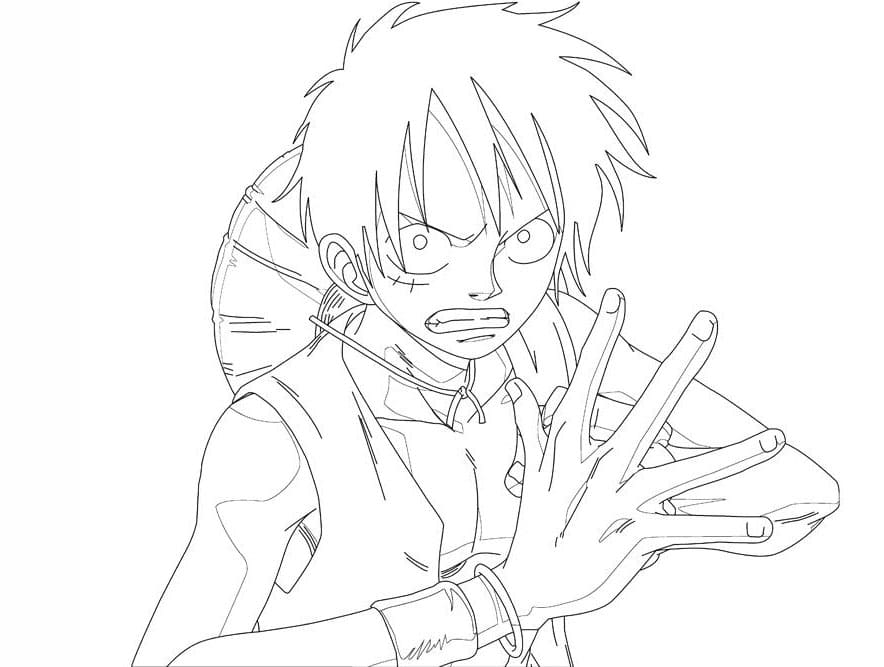 Serius Luffy Coloring