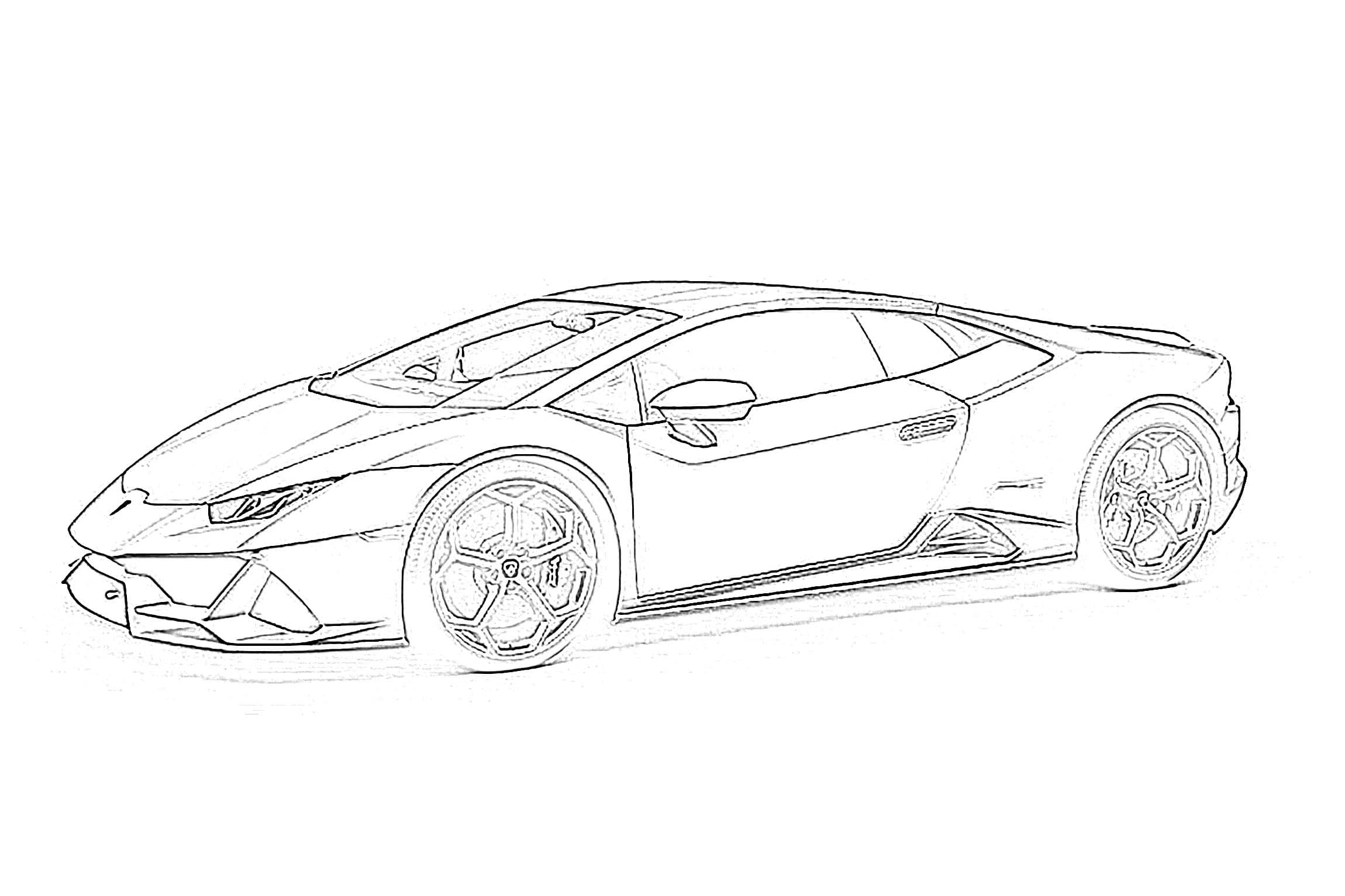 Sports Car Image Outline coloring page - Download, Print or Color ...