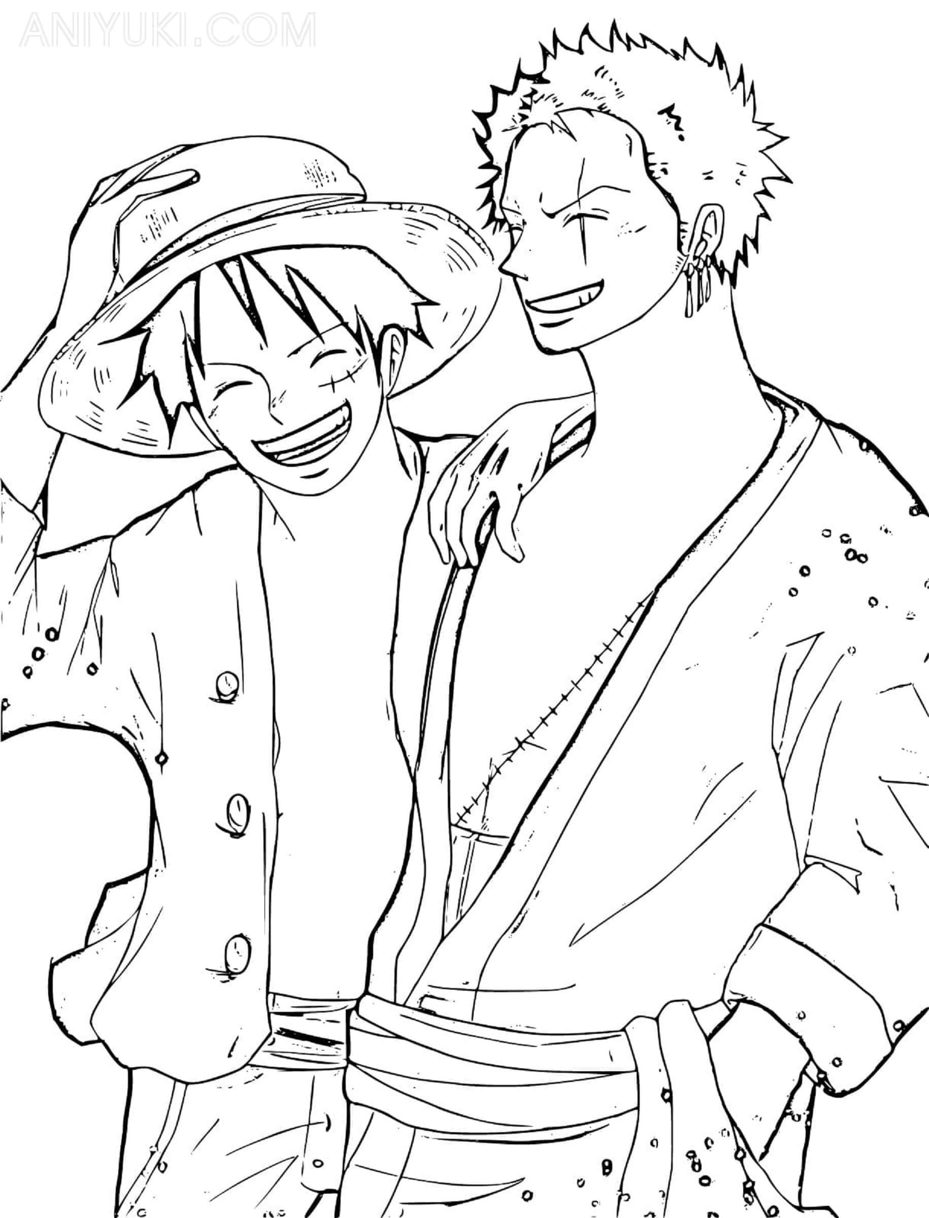 Laughing Luffy And Zoro