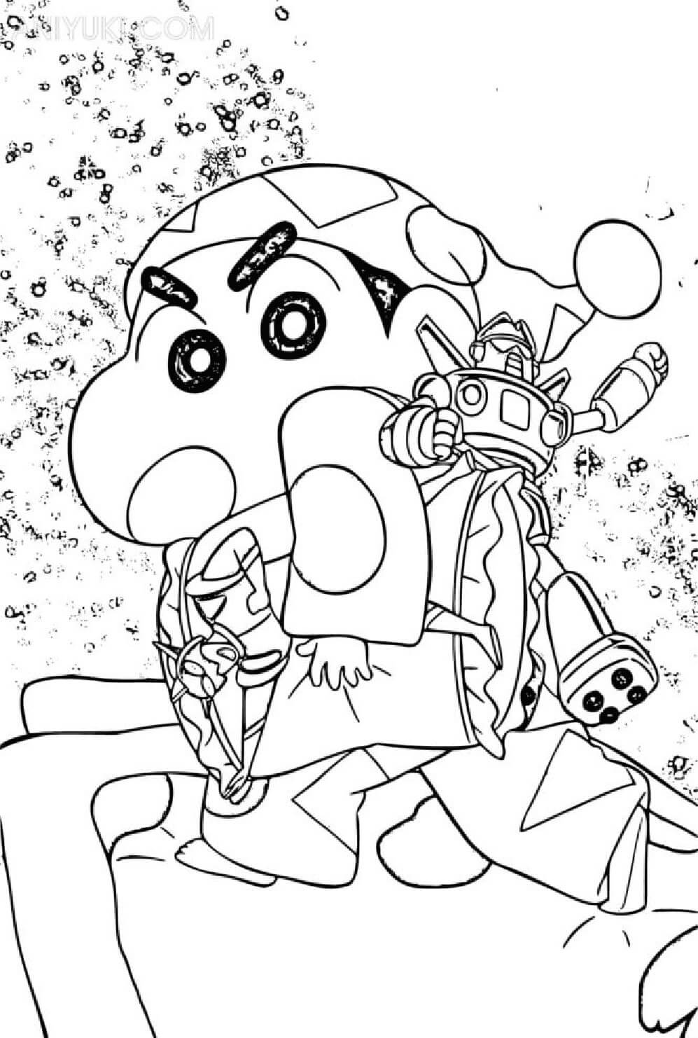 Shin And Robot coloring page