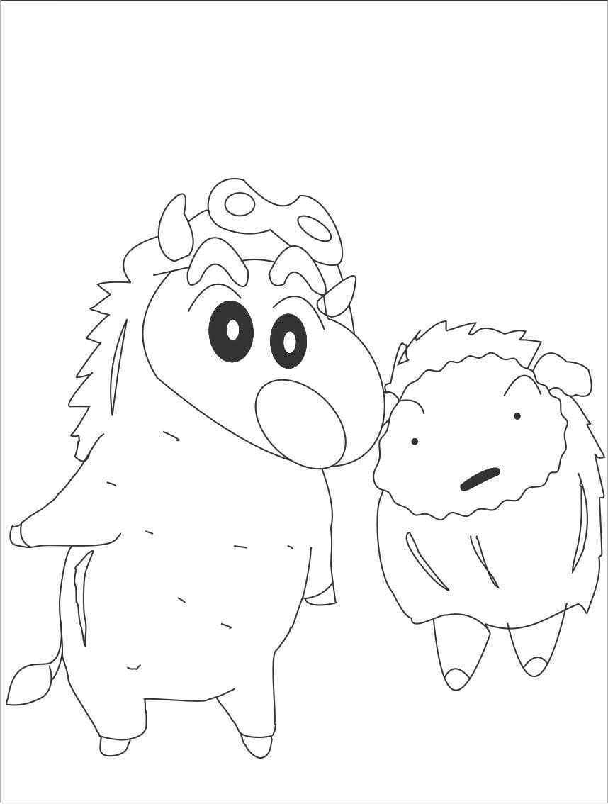 Shin And Shiro coloring page