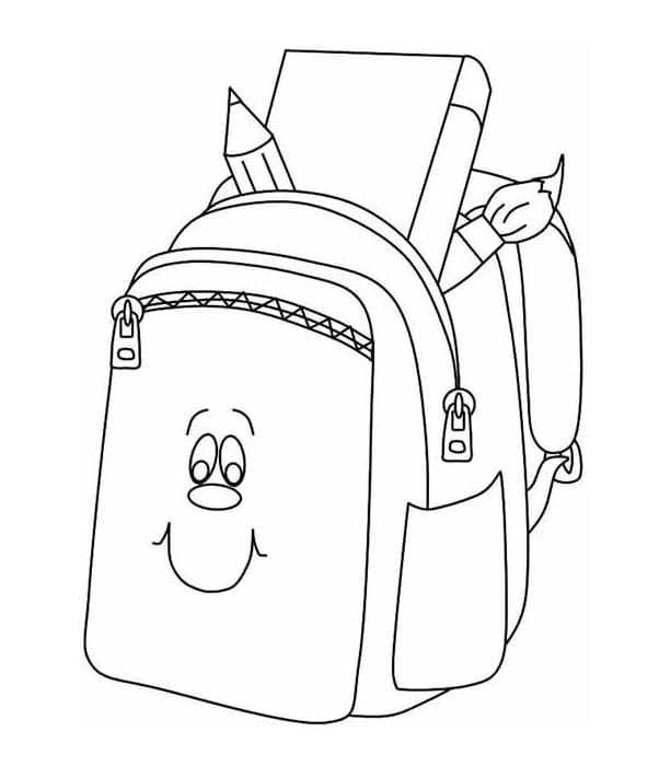 Backpack Coloring Page