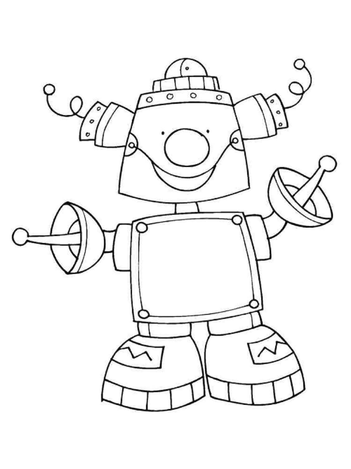 Clown Robot coloring page